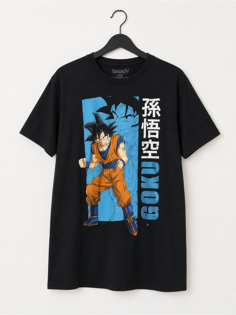 Dragon Ball Z Goku Graphic T-Shirt Cotton Black Short Sleeve Large Anime Tee